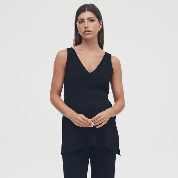 LEGOE Heritage 100% Cotton Black Knit Tank - Picture 1 of 8